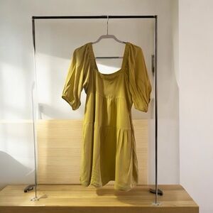 Shinestar Gold Mini Sundress with Scoop Neck